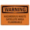 Signmission OSHA Warning Sign, 3.5" Height, 5" Width, Hazardous Waste Satellite Area Flammable, Landscape OS-WS-D-35-L-12168 - alternate 1